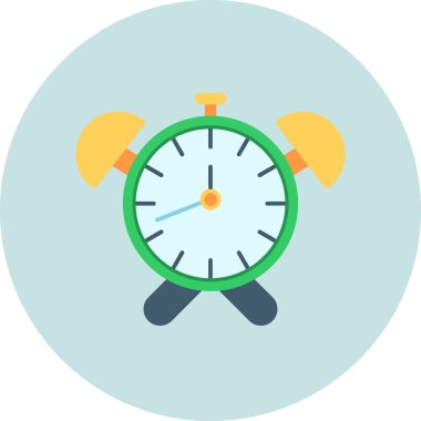 Alarm saati web simgesi, vektör illüstrasyonu