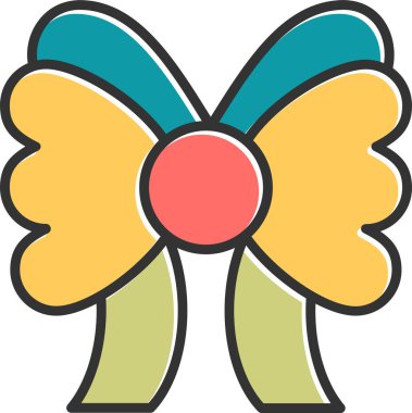 Kurdele yayı. Web simgesi basit illüstrasyon