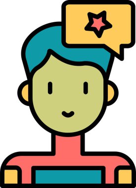 avatar. Web simgesi basit illüstrasyon 