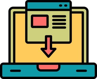 Dolu - taslak biçimdeki basit İniş Sayfası simgesi