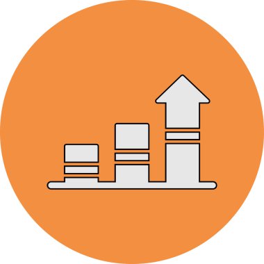 Büyüyor. Web simgesi vektör illüstrasyonu