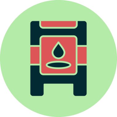 Islak Zemin simgesi, basit vektör illüstrasyonu