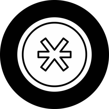 Asterisk ağ simgesi, vektör illüstrasyonu  