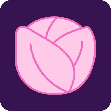 taze Brüksel Sprout simgesi, vektör illüstrasyonu 