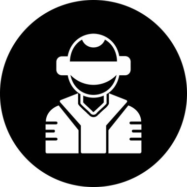 Fütürist Google 'lar takan basit insan çizgisi sanatı, siber punk konsepti