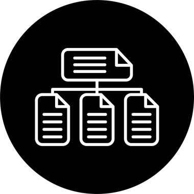 Minimalist bir dizaynda bir belge simgesinin vektör illüstrasyonu.