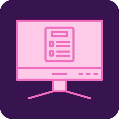 bilgisayar simgesi, vektör illüstrasyonu basit tasarım