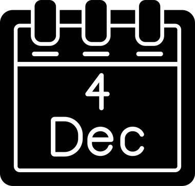 Çevrimiçi kullanım için Aralık ayını gösteren soyut vektör takvimi illüstrasyonuName.