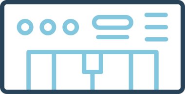 piyano müzik ikonu vektör illüstrasyonu                        