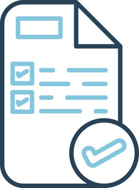 Minimalist bir dizaynda bir belge simgesinin vektör illüstrasyonu.