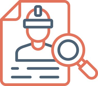 İnşaat mühendisi simgesi, vektör illüstrasyonu