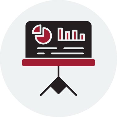 sunum simgesi, vektör illüstrasyonu basit tasarım