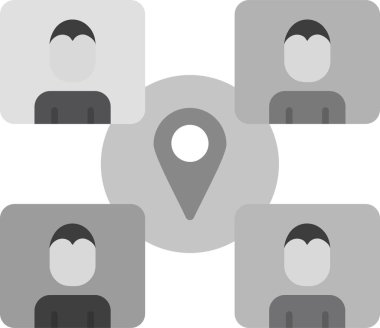 Konum pin simgesinin vektör illüstrasyonu 