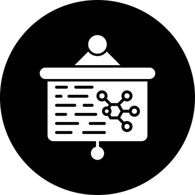 sunum simgesi, vektör illüstrasyonu basit tasarım