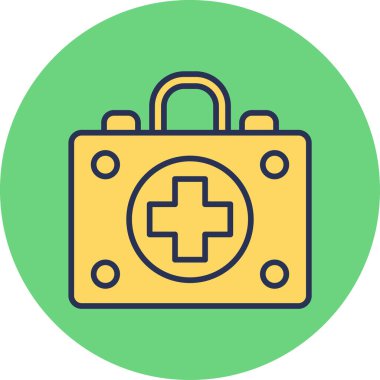 İlk yardım kiti vektör illüstrasyonu