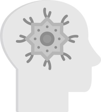 Beyin Nöron simgesi, vektör illüstrasyonu  