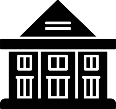 Bina. Web simgesi basit illüstrasyon 