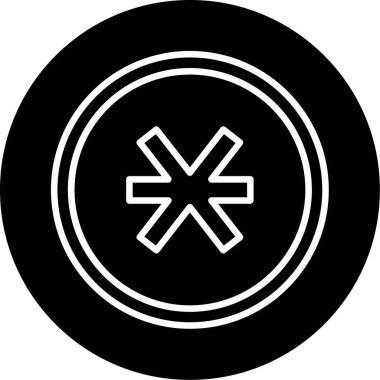 Asterisk ağ simgesi, vektör illüstrasyonu  