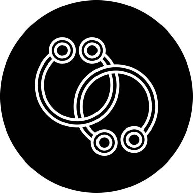  Bilezikler web simgesi vektör illüstrasyonu 