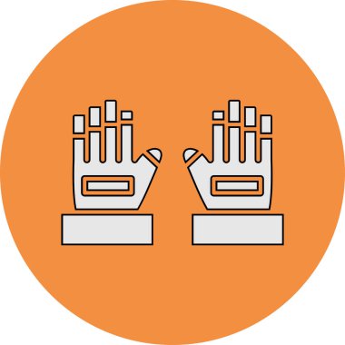 Eldiven. Web simgesi basit illüstrasyon 