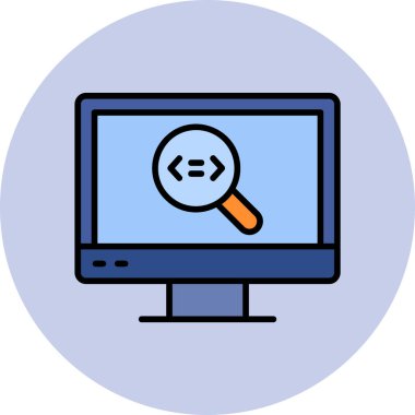 Test süreci simgesi, vektör illüstrasyonu basit tasarım