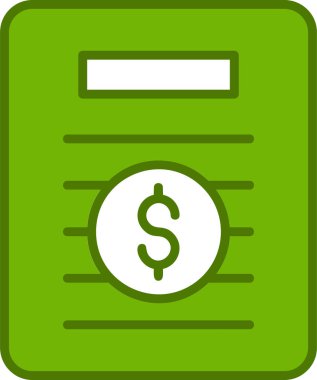 Fatura. Web simgesi basit illüstrasyon 