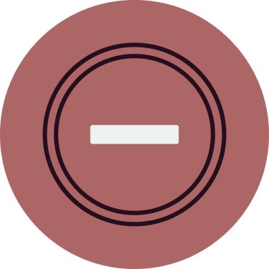 Eksi işareti simge vektör çizim