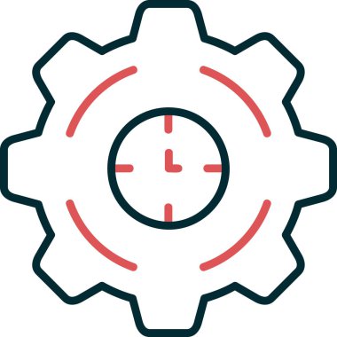 Zaman yönetimi simgesi vektör illüstrasyonu