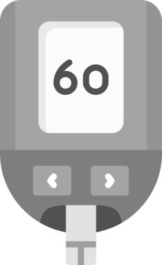 Glucometer simgesi, vektör illüstrasyonu basit tasarım