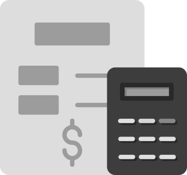 Muhasebeci web simgesi, basit vektör illüstrasyonu