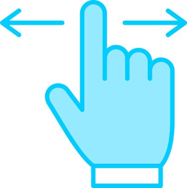 El simgesini kaydır. vektör illüstrasyonu