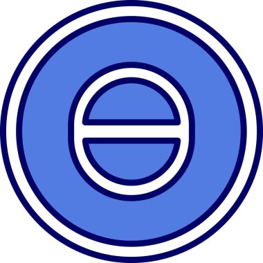 Teta. Web simgesi basit illüstrasyon