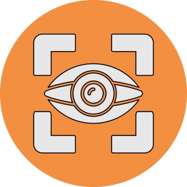 Göz takibi. Web simgesi basit illüstrasyon 