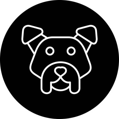 American Staffordshire köpek simgesi, vektör illüstrasyonu 