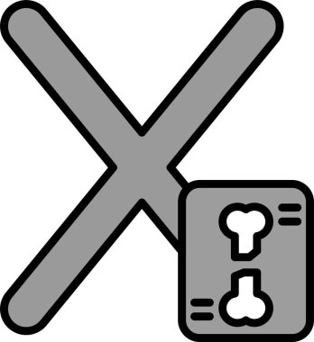 Büyük X harfi için soyut renk çizimi ve abc için X-Ray