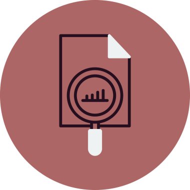 Basit analiz simgesi. vektör illüstrasyonu