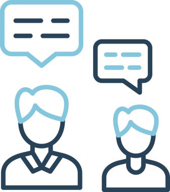 Konuşun. Web simgesi basit illüstrasyon