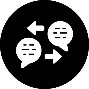 Diyalog baloncukları, iletişim konsepti, vektör illüstrasyonu