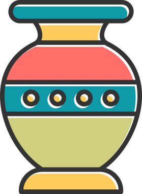 Vazo. Web simgesi basit illüstrasyon