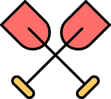 Kürek çekerek basit illüstrasyon web simgesi