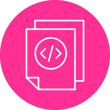 Minimalist bir dizaynda bir belge simgesinin vektör illüstrasyonu.