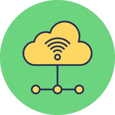 bulut veri depolama simgesi illüstrasyonu 