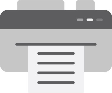 Yazıcı, web simgesi basit illüstrasyon