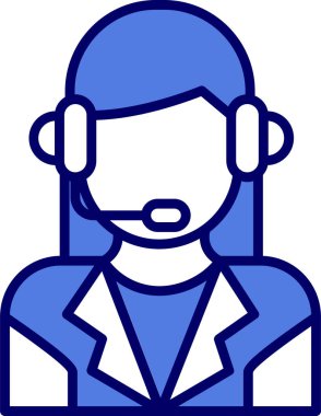 Müşteri hizmet vektör satırı simgesi