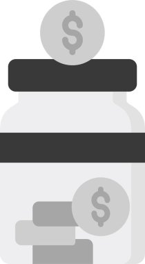 Cam kavanoz simgesi, vektör illüstrasyonu basit tasarım