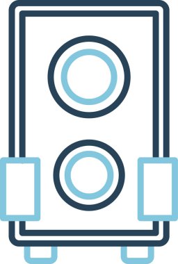 Müzik Sözcüsü Web simgesi basit illüstrasyon