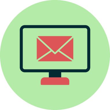 E-posta. Web simgesi basit illüstrasyon 