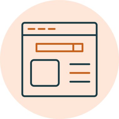 Tarayıcı modern simgesinin vektör illüstrasyonu