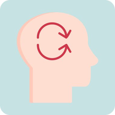 Beyin Bilinci simgesi, vektör illüstrasyonu  