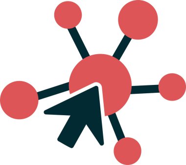 Web simgesine tıklayın, basit illüstrasyon